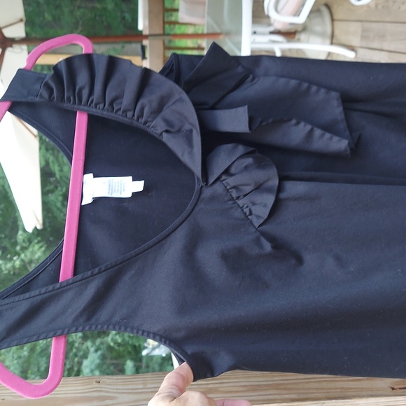 Kate Spade New York Swing Black Ruffle Bow Sleeveless Top Sz S - Picture 6 of 8